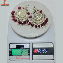 Load image into Gallery viewer, Handmade Oxidized Big Earrings With Beads
