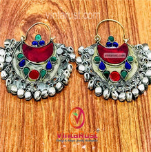 Load image into Gallery viewer, Tribal Kuchi Multicolor Bali Boho Earrings
