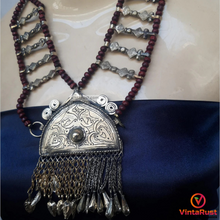 Load image into Gallery viewer, Tribal Wide Wooden Beaded Chain Pendant Necklace
