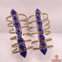 Load image into Gallery viewer, Tribal Antique Blue Stone Cuff Bracelets

