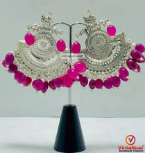Load image into Gallery viewer, Indian Oxidized Big Earrings With Beads
