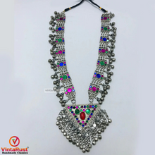 Load image into Gallery viewer, Kuchi Boho Necklace With Multicolor Glass Stones
