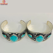 Load image into Gallery viewer, Handmade Turquoise Stone Adjustable Bracelet
