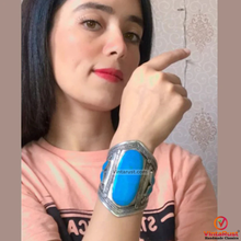 Load image into Gallery viewer, Handmade Big Stone Boho Cuff Bracelet
