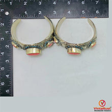 Load image into Gallery viewer, Tribal Coral Stones Cuff Bracelet with Beads
