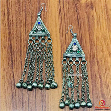 Load image into Gallery viewer, Vintage Silver Long Bells Earrings
