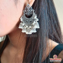 Load image into Gallery viewer, Ethnic Handmade Silver Tone Earrings With Pearls
