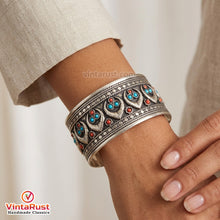 Load image into Gallery viewer, Kuchi Tribal Boho Turquoise and Red Beads Cuffs
