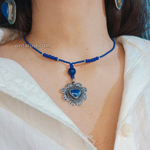 Load image into Gallery viewer, Lapis Lazuli Gemstone Jewelry Necklace and Earrings
