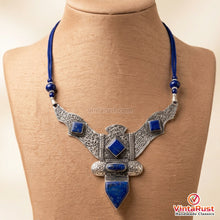 Load image into Gallery viewer, Lapis Lazuli Nepalese Triangular Pendant Necklace
