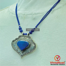 Load image into Gallery viewer, Lapis Lazuli Beaded Chain Pendant Necklace
