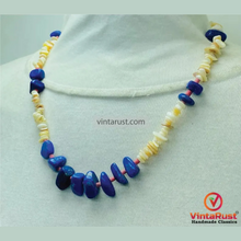 Load image into Gallery viewer, Handmade Lapis Lazuli Beaded Multi Stone Necklace
