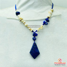 Load image into Gallery viewer, Lapis Lazuli Beaded Necklace With Pendant

