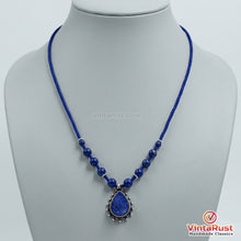 Load image into Gallery viewer, Lapis Lazuli Beaded Pendant Necklace
