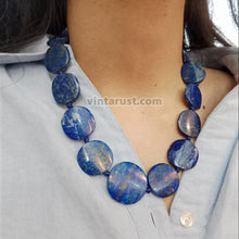 Load image into Gallery viewer, Lapis Lazuli Beaded Stone Choker Necklace
