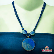 Lapis Lazuli Big Stone Pendant Necklace