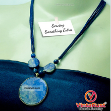 Load image into Gallery viewer, Lapis Lazuli Big Stone Pendant Necklace
