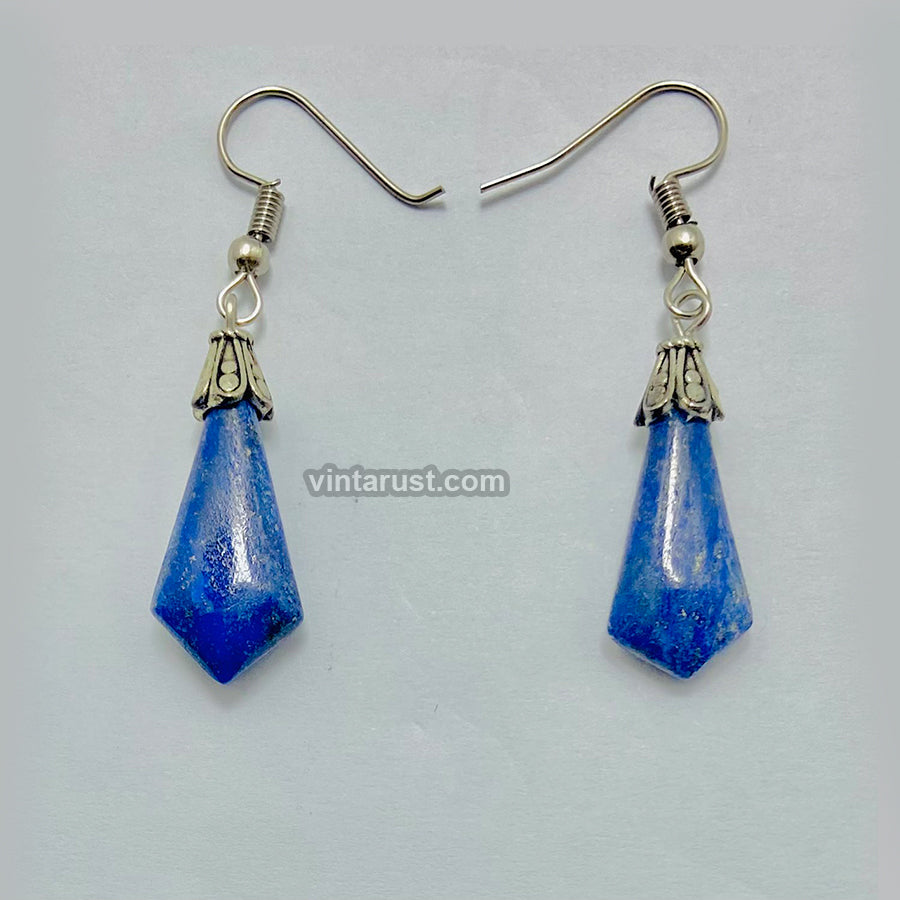 Lapis Lazuli Gemstone Dangle Earrings