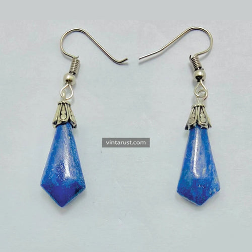 Lapis Lazuli Gemstone Dangle Earrings
