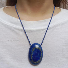 Load image into Gallery viewer, Lapis Lazuli Gemstone Oval Shape Pendant Necklace
