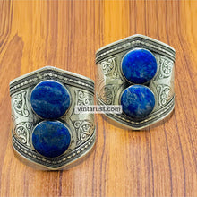 Load image into Gallery viewer, Lapis Lazuli Natural Gemstone Cuff Bracelet
