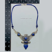 Load image into Gallery viewer, Lapis Lazui Nepalese Triangular Pendant Necklace
