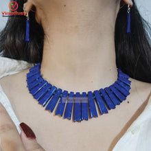 Load image into Gallery viewer, Lapis Lazuli Stone Vintage Jewelry set
