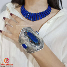 Load image into Gallery viewer, Lapis Lazuli Stone Vintage Necklace with Bracelet
