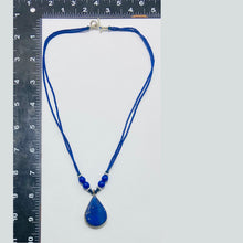 Load image into Gallery viewer, Lapis Lazuli Tear Drop Shape Pendant Necklace
