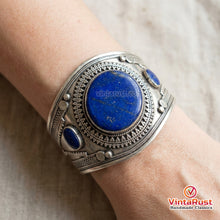 Load image into Gallery viewer, Boho Kuchi Cuff Bracelet With Round Shaped Stones
