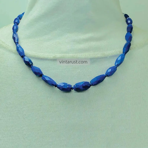 Lapis Stone  Beaded Unisex Necklace