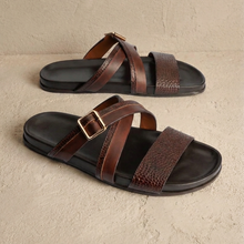 Load image into Gallery viewer, Men's Handmade Leather Slides
