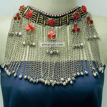 Load image into Gallery viewer, Long Bells Silver Gypsy Choker Necklace
