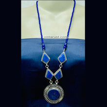 Load image into Gallery viewer, Long Chain Lapis Lazuli Pendant Necklace
