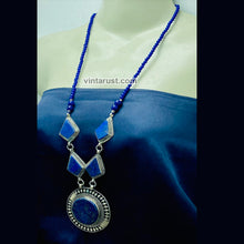 Load image into Gallery viewer, Long Chain Lapis Lazuli Pendant Necklace
