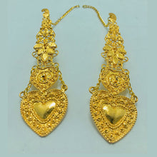 Load image into Gallery viewer, Long Golden Tone Dangle Earrings
