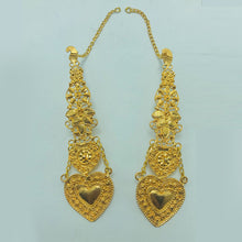Load image into Gallery viewer, Long Golden Tone Dangle Earrings
