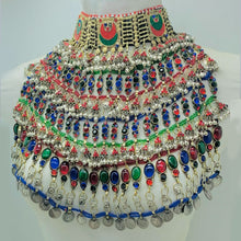 Load image into Gallery viewer, Massive Multicolor Glass Stones Choker Necklace
