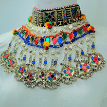 Load image into Gallery viewer, Tribal Multicolor Layered Choker Necklace
