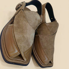 Load image into Gallery viewer, Traditional Men's Handmade Brown Leather Chappal
