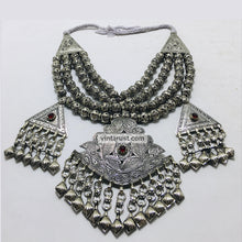 Load image into Gallery viewer, Metal Beaded Multilayers Necklace With Dangling Pendants
