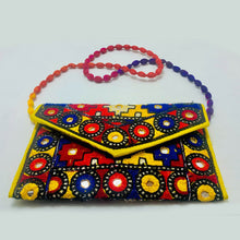 Load image into Gallery viewer, Tribal Mirror Embellished Cross Bag

