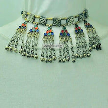 Load image into Gallery viewer, Multicolor Glass Stones and Bells Necklace
