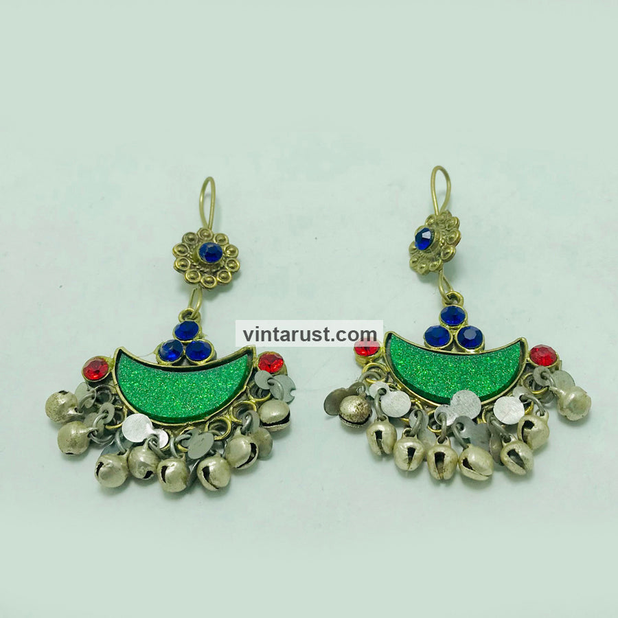 Multicolor Glass Stones Light Weight Earrings