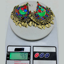 Load image into Gallery viewer, Multicolor Handmade Big Oversized Kuchi Earrings
