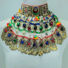 Load image into Gallery viewer, Multicolor Oversized Necklace With Dangling Tassels
