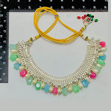 Load image into Gallery viewer, Multicolor Stones Choker Necklace With Pearls
