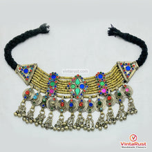 Load image into Gallery viewer, Multicolor Tribal Statement Choker Necklace
