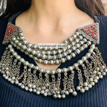 Load image into Gallery viewer, Multilayers Silver Metallic Beaded Choker Necklace
