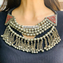 Load image into Gallery viewer, Multilayers Silver Metallic Beaded Choker Necklace
